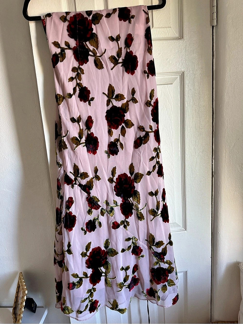 house&cb Floral Maxi Skirt in Pink & Black Size XS Like New